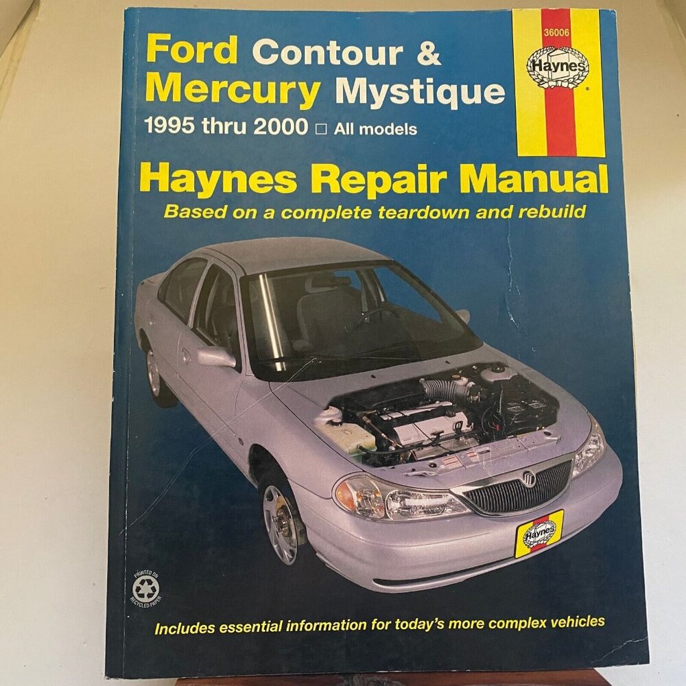 Haynes Repair Manual 36006 1995 thru  2000 Ford Contour & Mercury Mystique